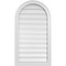 Ekena Millwork Round Top Surface Mount PVC Gable Vent: Functional, w/ 2"W x 1-1/2"P Brickmould Frame, 20"W x 36"H GVPRT20X3602SF - alternate 1